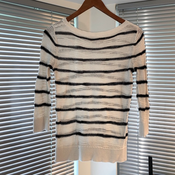 Loft Stripped Crew Neck Sweater - Picture 3 of 4